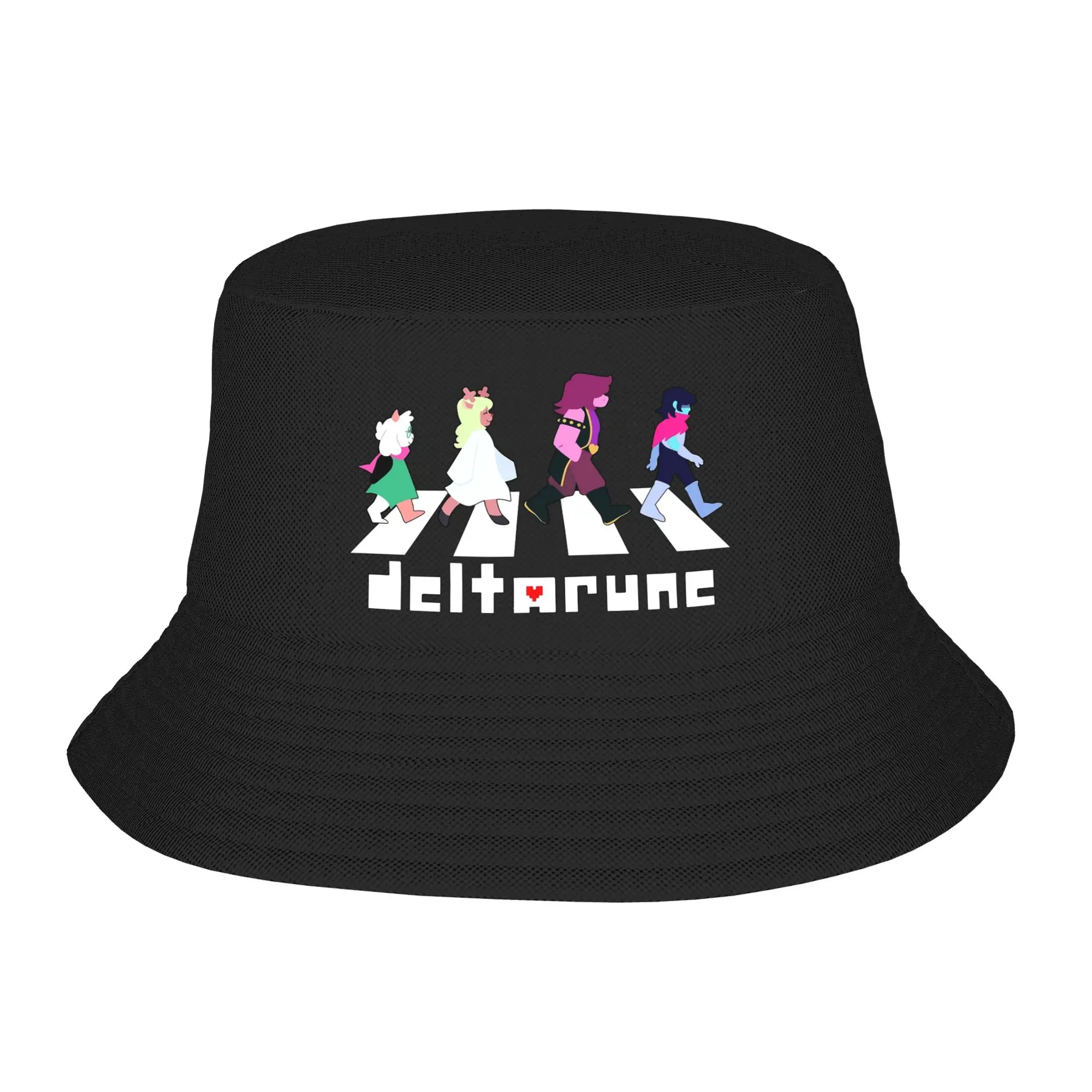 Deltarune Ralsei, Noelle, Susie, and Kris Abbey Road Bucket Hats for Girl Summer Vocation Field Hat for Fishing Cap Boonie Hat