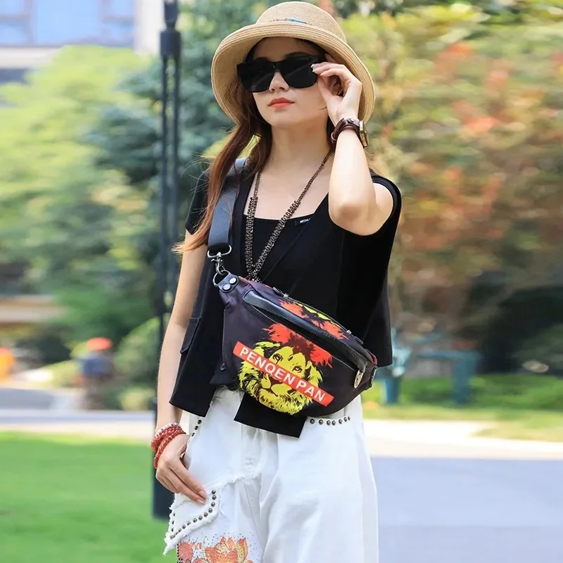 AIGO 2024 Vintage Fashion Waist Bag Girl Fanny Pack Women Zipper Sport Chest Bag Multifunction Crossbody Bags For Women Bolsa