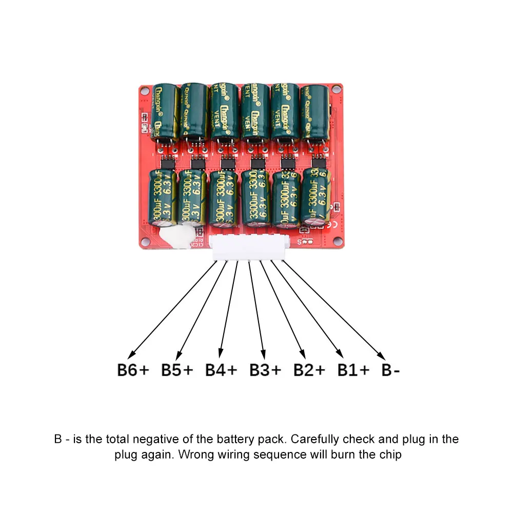 Placa de protección de carga de batería de litio 4S 6S 8S, módulo ecualizador activo 3A, ecualizador de condensador alto de 0,01 V, BMS