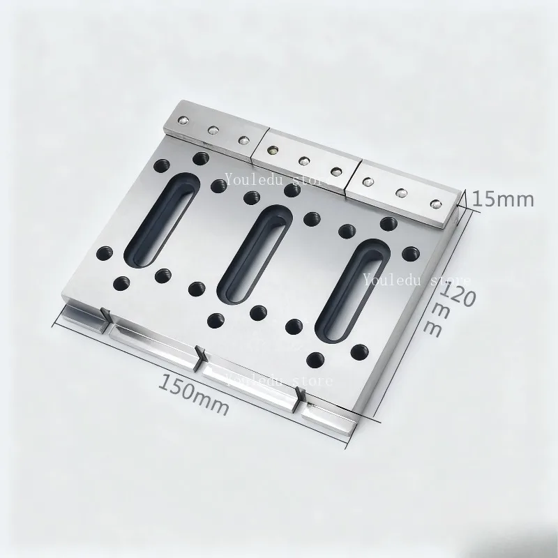 Suitable for three mesh 120 length * 150 width * 15 thickness, M8 slow wire cutting pressure plate fixture with threaded teeth