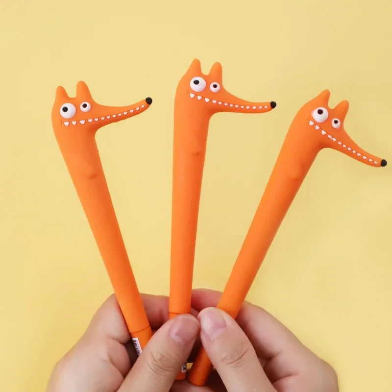 Business Office Cute Cartoon Fox Ballpoint Pen Office Supplies Black 0.5mm Press Signature Pen