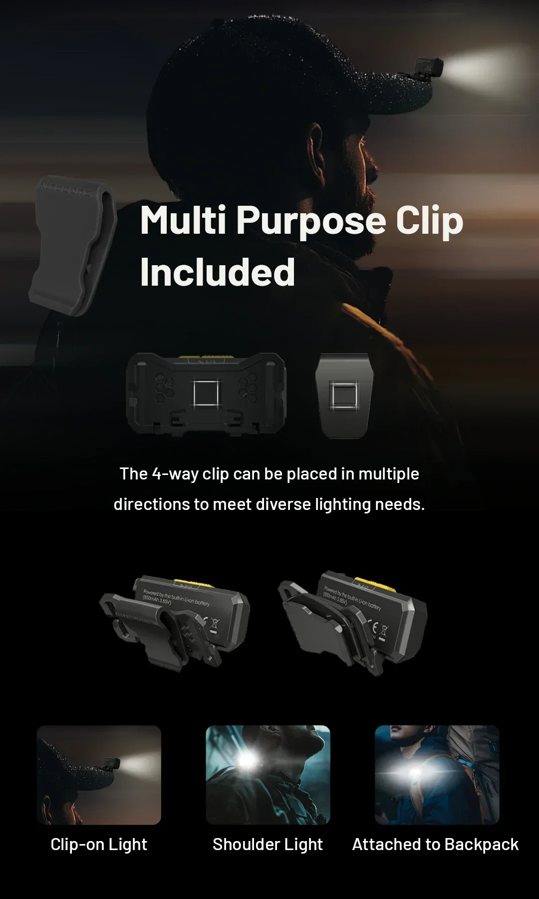 NITECORE NU27 Headlamp 600 Lm Running LED Headlight Working Head Lamp Hiking Lantern Flashlight Outdoor Waterproof Headlamp