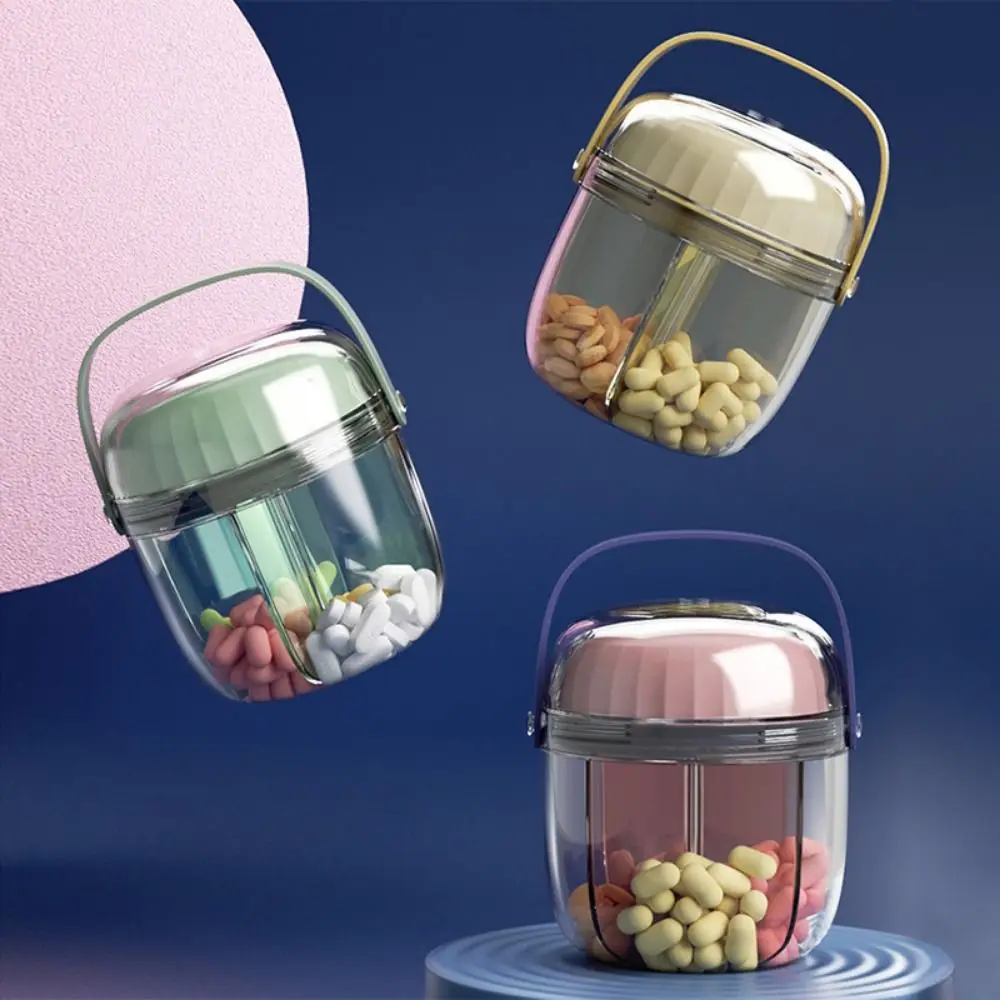 

4 Grids 7 Day Pill Box Transparent Moisture-proof Medicine Packaging Box Weekly Convenient Mini Pill Box Pill Box