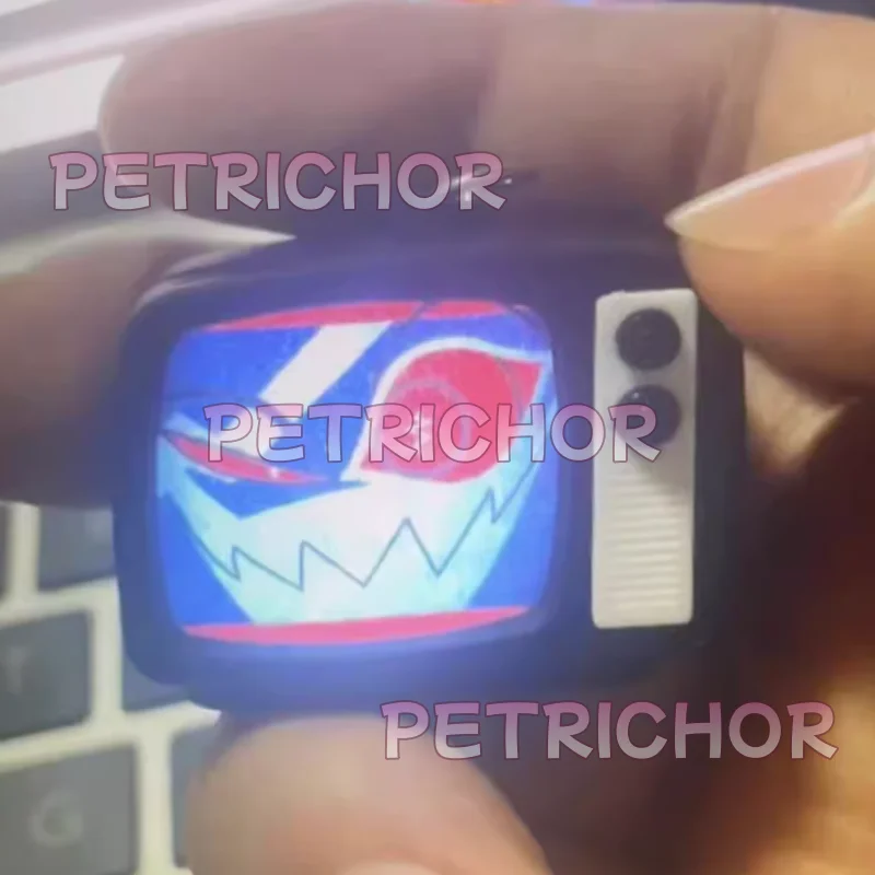 New Hazbin Hotel Vox Creative Peripherals Backpack Charms Light-Up Sound-Activated Mini Tv Keychains Pendants Decorations Gift