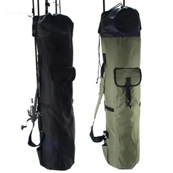 Fishing Rod Bag Oxford Cloth Cylinder Fishing Reel Carrier Tackle Storage Bag Professional Fish Gear Carrying Case