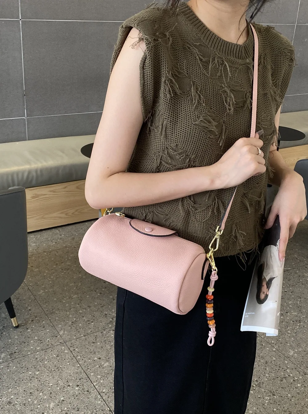 Fashion Women Crossbody Bag Genuine Leather Small Shoulder Handbag Versatile Female Messenger Bags for Women