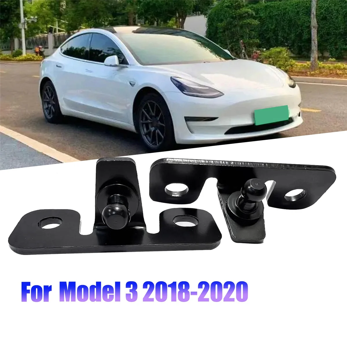 

2Pcs Left/Right Hood Bracket 1091870-00-B for Tesla Model 3 2018-2020 Car Front Luggage Compartment Lid Strut Support