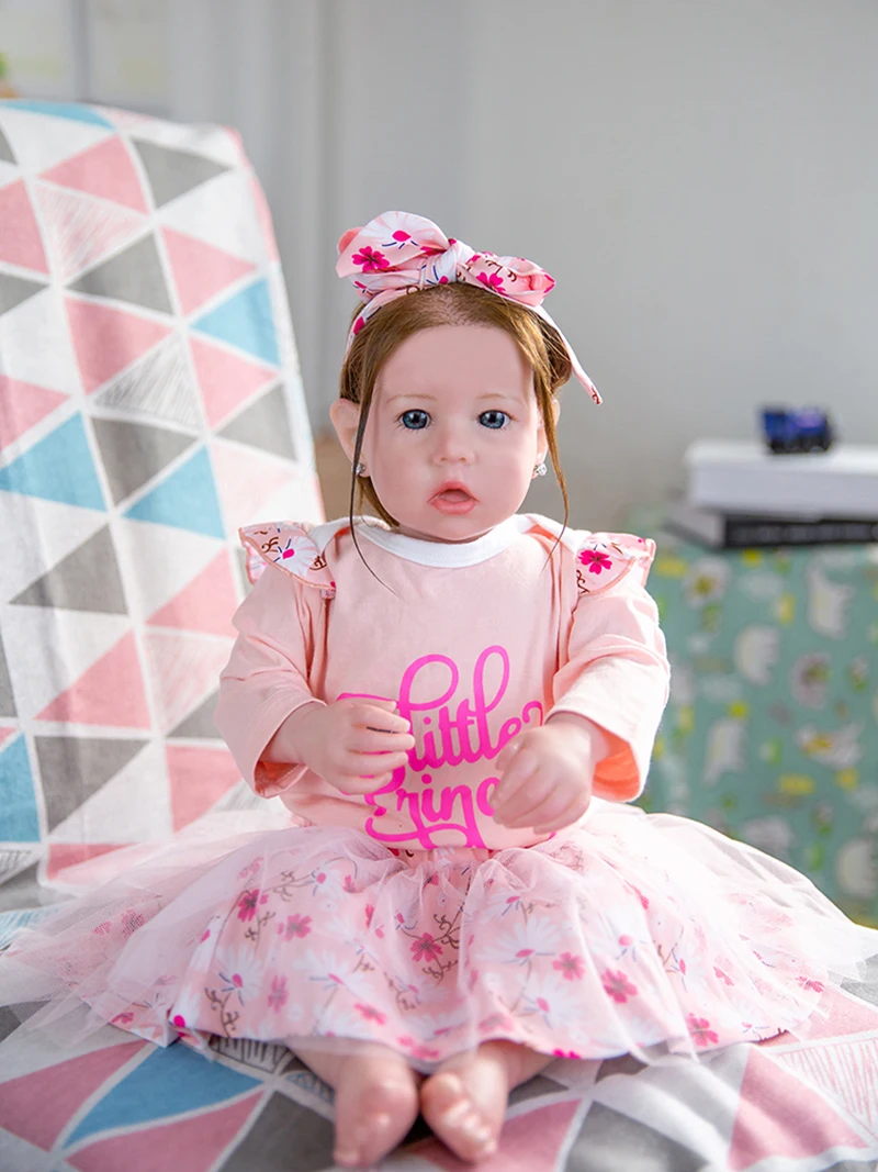 50cm Already Painted Finished Reborn Toddler Girl Doll Liam Huge Baby Size Popular Lifelike Soft Touch 3D Skin Art Doll