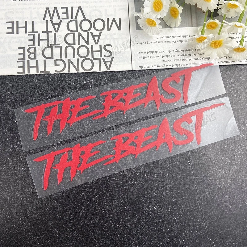 THE BEAST Motorradhelm-Aufkleber, wasserdicht, für Motorrad, Kraftstofftank, Kotflügel, Frontverkleidung, Elektroroller, Vinyl-Aufkleber