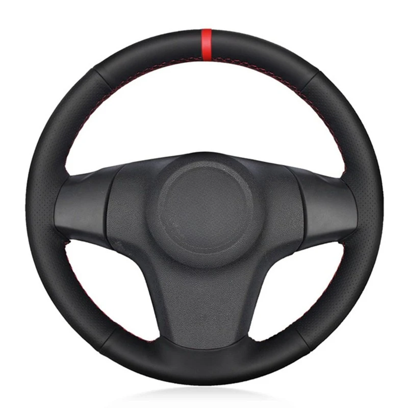 Soft Black Artificial Leather Car Steering Wheel Cover For Chevrolet Niva 2009-2017 (3-Spoke) Vauxhall Corsa (D) Opel Corsa (D)