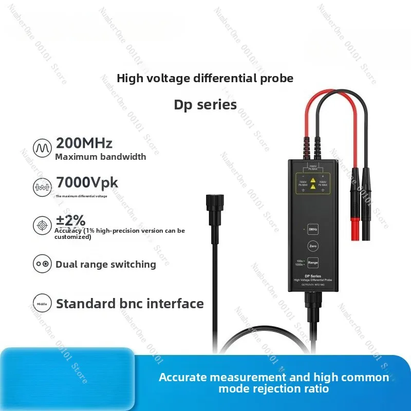 High‑Voltage Differential‑Probe 3000V, 100MHz Oscilloscope Probe with Universal BNC Interface For DP1500