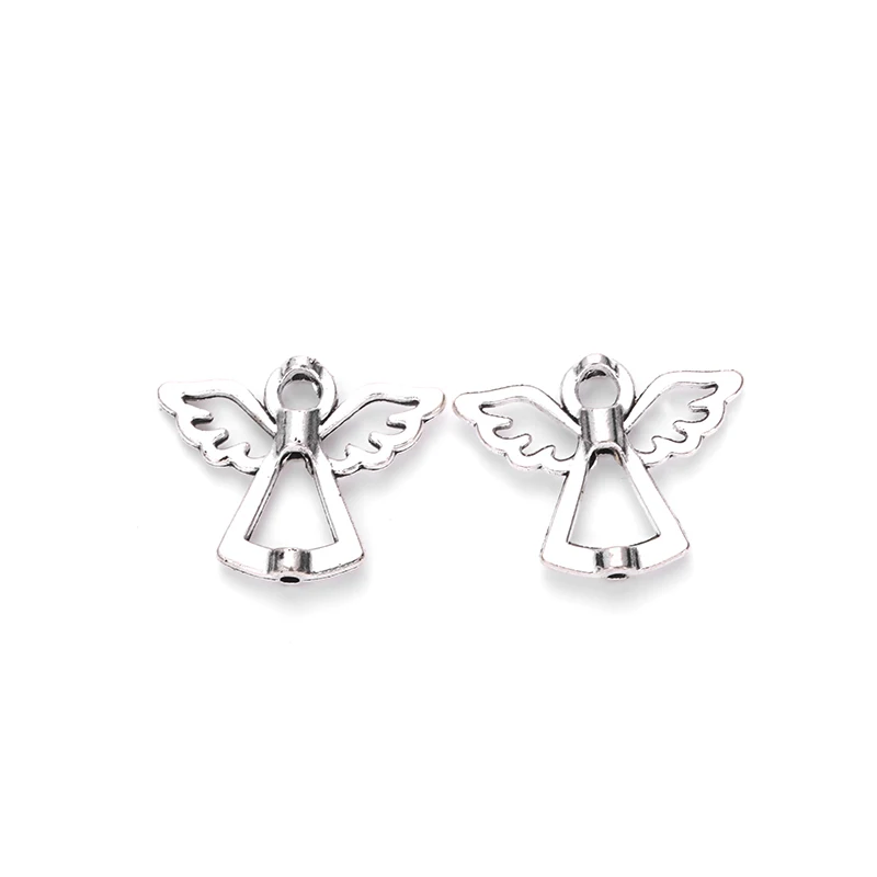 15 pcs/lot Cute Alloy Angel Charms small hole beads for Earrings Necklace Bracelet DIY Jewelry crafts