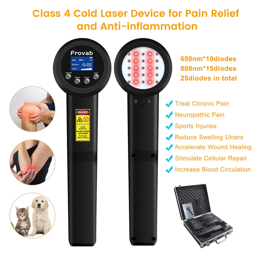 Frovab Class 4 Laser Chiropractic Cold Sore Laser Device Clinical Grade Laser Treatment for Tendonitis Frozen Shoulder Near Me