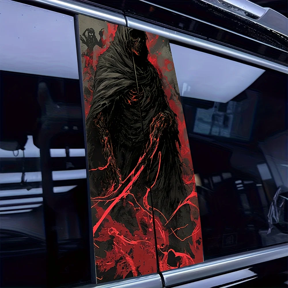 

2Pcs Character Design Car Sticker: Waterproof and Scratch-resistant, Suitable for All Models Waterproof Sticker Halloween Gifts