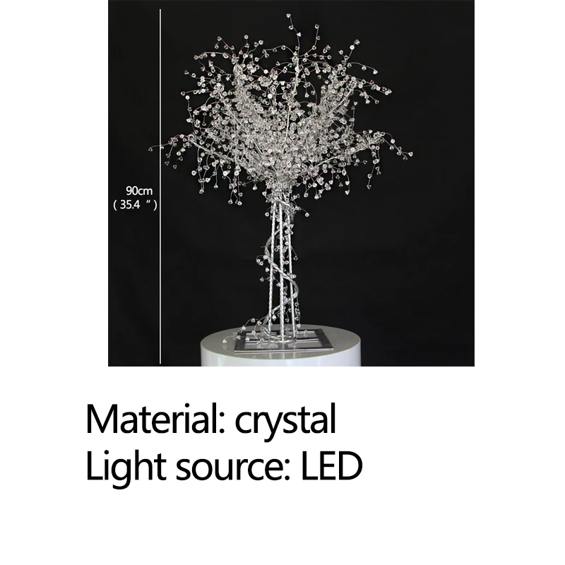 DLMH Modern Creative Crystal Flower Stand Light String for Party Road Lead Lights Decoration Events Wedding