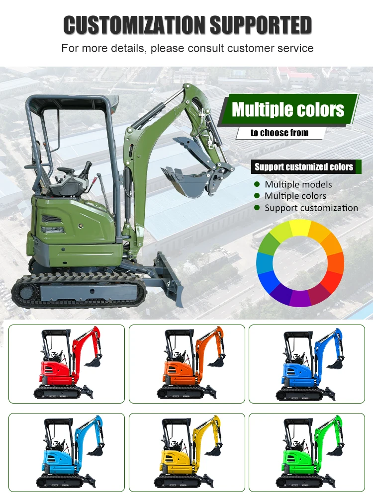 Kostenloser Versand: Mini-Bagger, Hydraulisch, Euro 5, CE, EPA, Diesel, Maßgefertigt, Landwirtschaftlicher Kleinbagger, Raupenbagger für die Landwirtschaft – Detail 3
