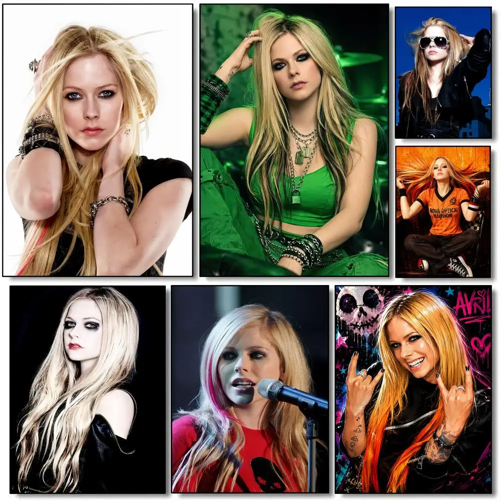 Singer Punk A-Avril Lavigne Poster HD Wall Art Aesthetic Home Decor for Living Room Bedroom Café Office Stylish Gift