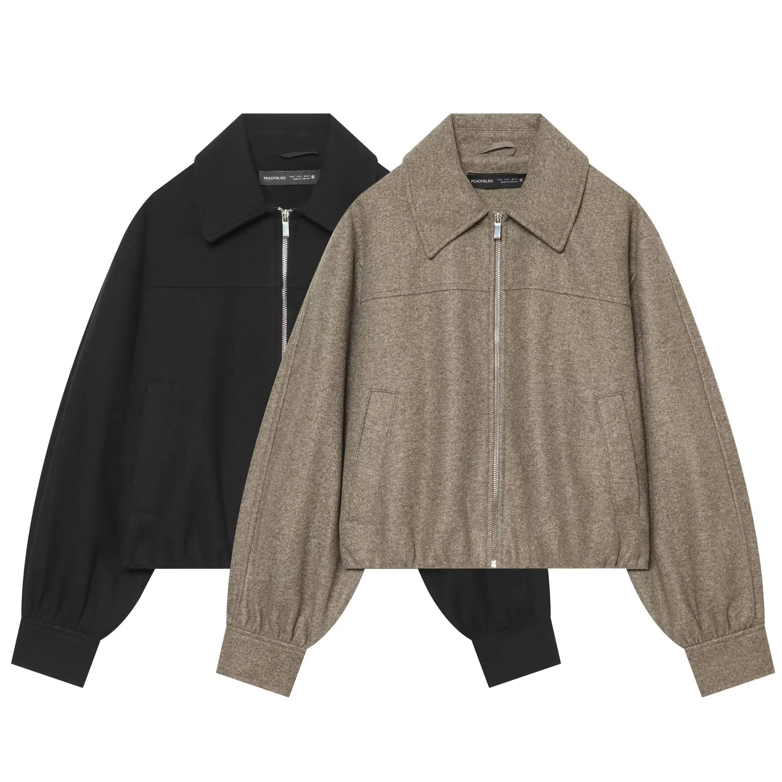 Women's 2026 New Autumn Fashion Long Sleeve Notch Lapel Zippered Soft Jacket Outerwear (European & American Style)