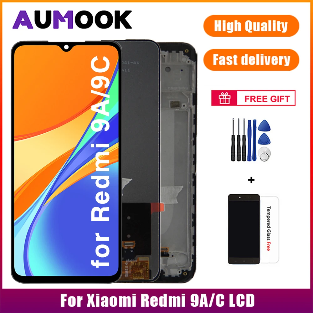 Kit Schermo LCD Di Ricambio Per Xiaomi Redmi 9A/9C/9i/9AT/9C NFC (Modelli M2006C3LG/M2006C3LI/M2006C3LC) - Include Strumenti E Pellicola Protettiva