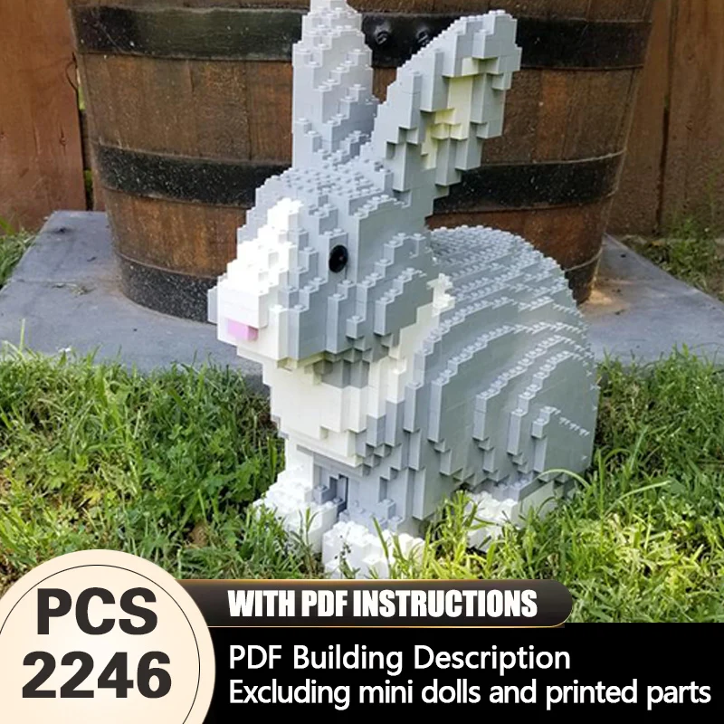 Creators Animal Series Model MOC Building Bricks Large Rabbit Modular Technology Gifts Holiday Assemble Children Toys Suit