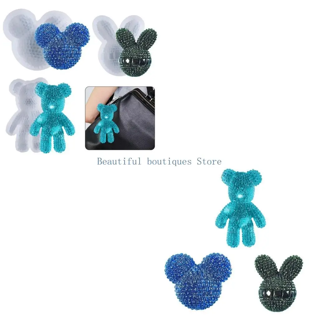 

U4LF Трехмерная алмазная форма с кристаллами эпоксидной смолы для креативной силиконовой формы Love Gi