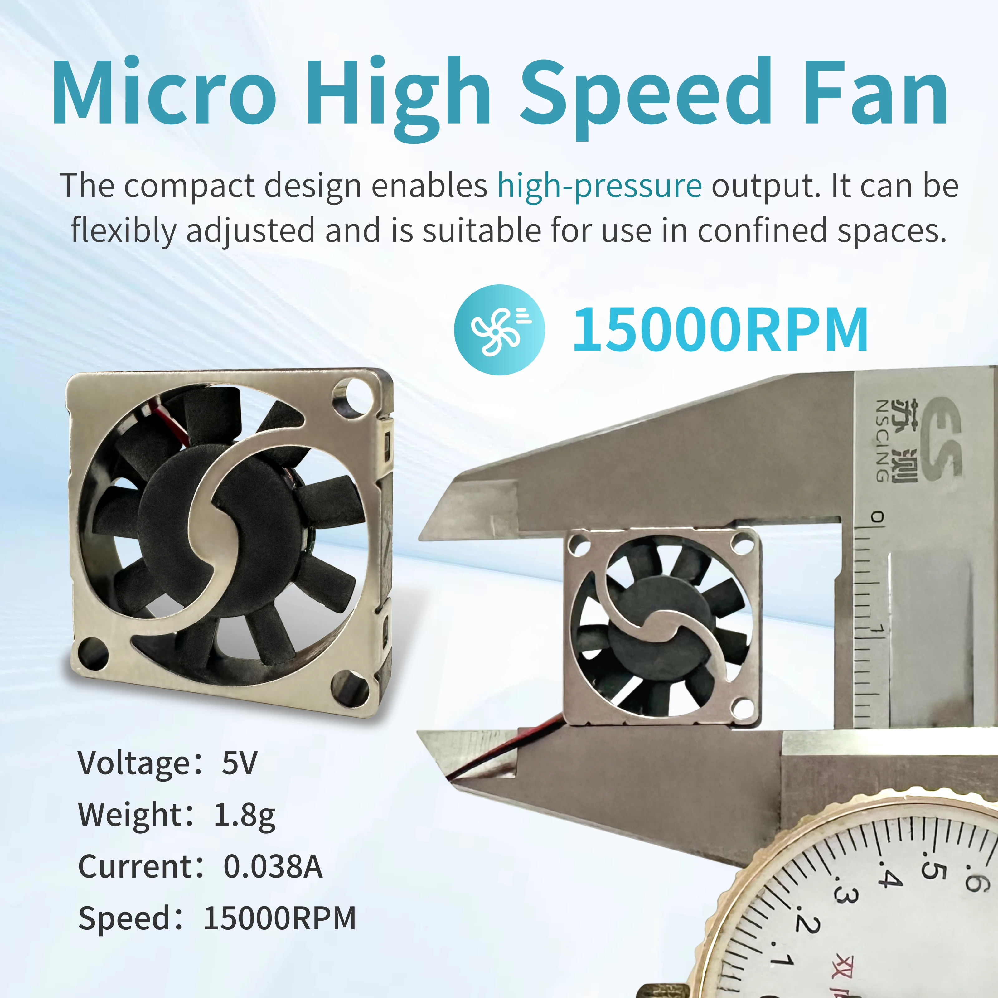 

10PCS 18mm Mini Brushless Cooling Fan Set DC 5V 15000RPM for Computer Case CPU Radiator 3D Printer AR Glasses and Case Cooling