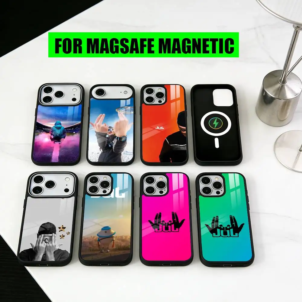 

Singer Rapper J-JUL-ES Gesture Phone Case For iPhone17,16,15,14,13,12,11 Plus,Pro Magnetic with Magsafe Wireless Charging