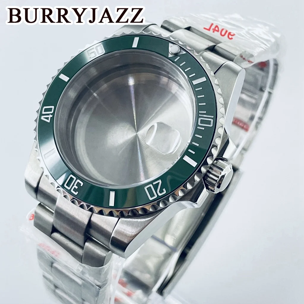 

BURRYJAZZ 40mm SUB Case NH35 NH36 NH34 NH38 NH70 NH72 ETA2824 PT5000 Watch Case Sapphire Glass Ceramic Bezel