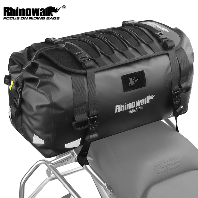 Rhinowalk Motorcycle Saddle Bag Waterproof 65L Motorcycle Pannier Travel Luggage Box Free Combination