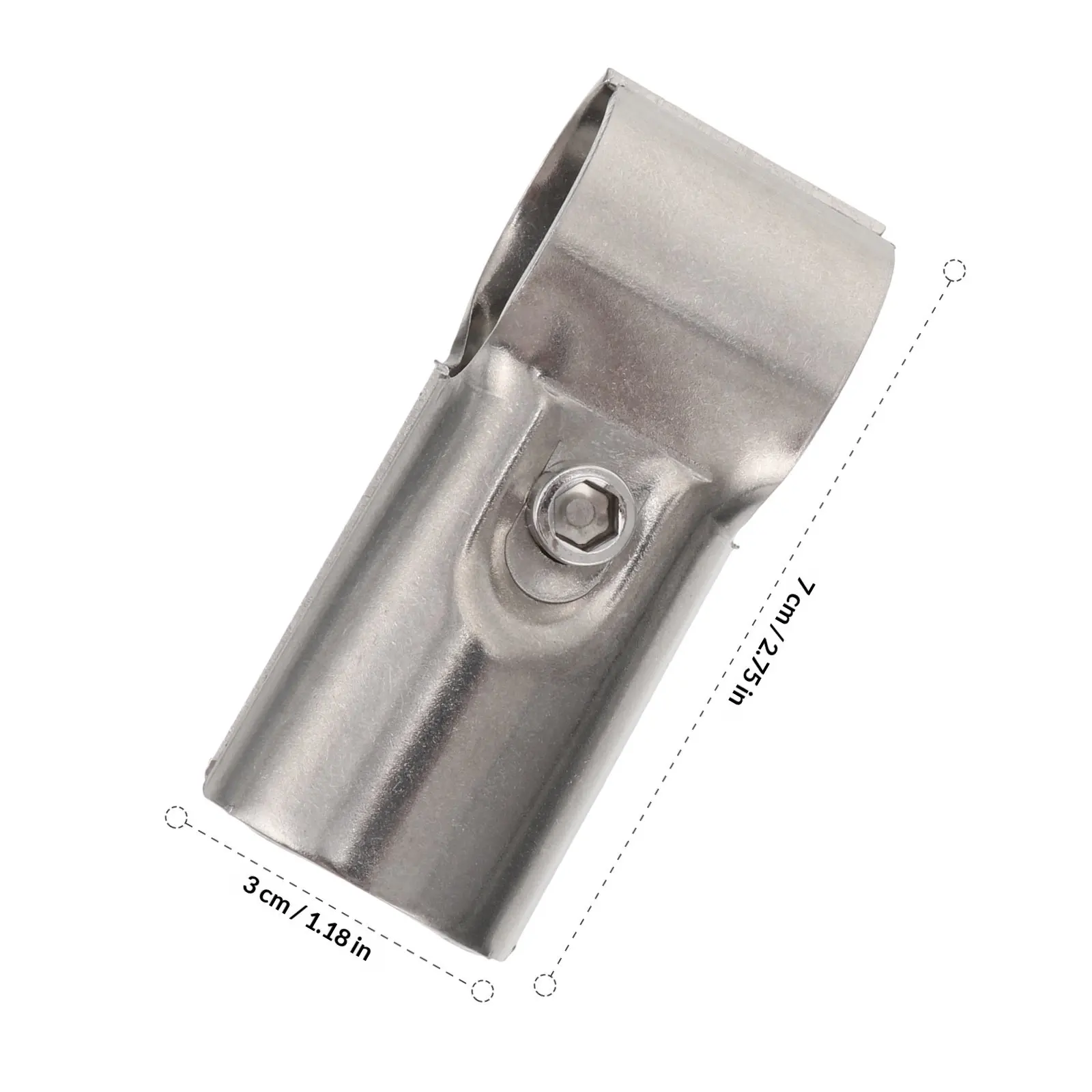 Stainless Steel Clothes Rod Connectors 5 Pack Wall Mounted Anti Rust Brackets for Wardrobe Bathroom