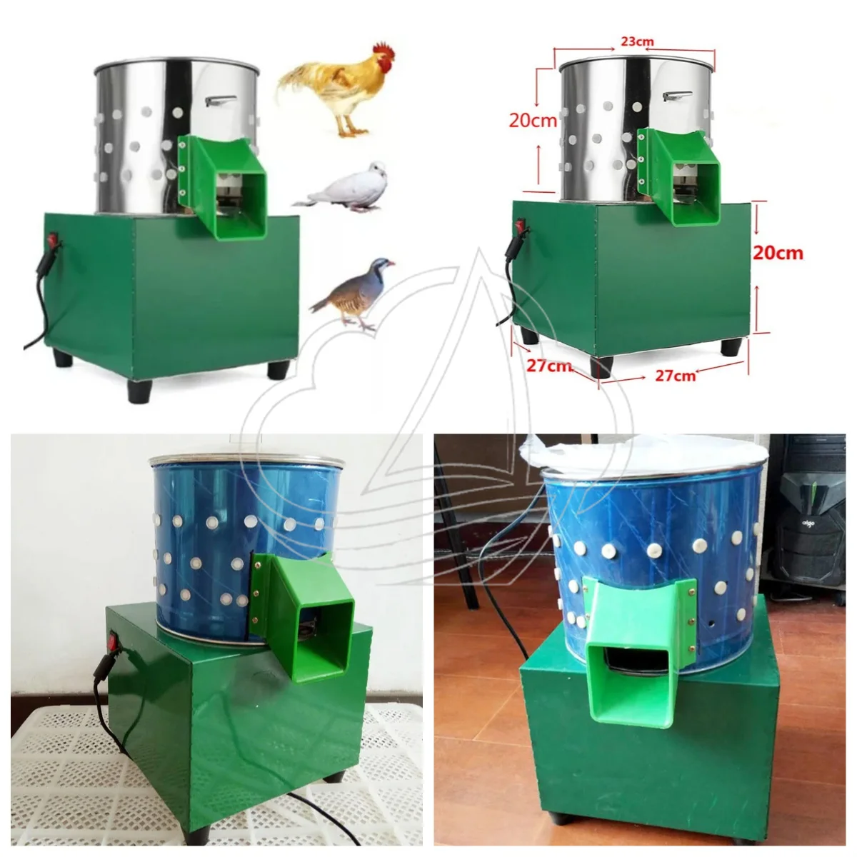 Small Poultry Feather Plucking Machine, 110V 220V Electric Depilator for Chicken Dove Quail Bird Hair Removal