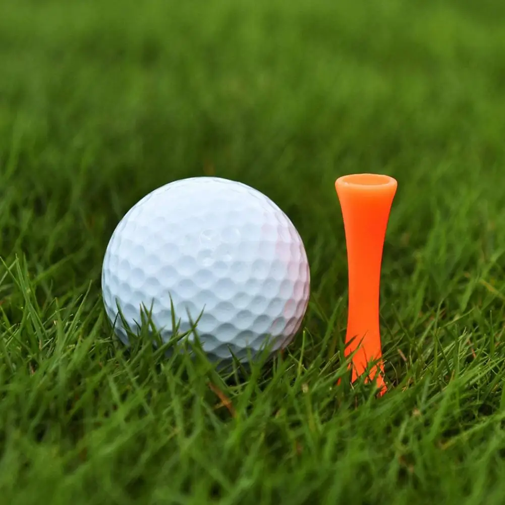 Camisetas de Golf de plástico para el hogar, dispositivos deportivos estables y creativos de 70mm, color naranja, resistentes al desgaste, 100 unids/set