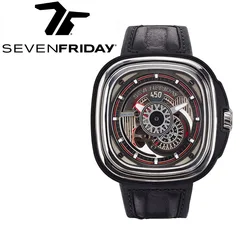 SEVENFRIDAY-Men's fully automatic mechanical watch, P series, waterproof, luxury brand, casual New Year 520 gift, P3C/01 fashion