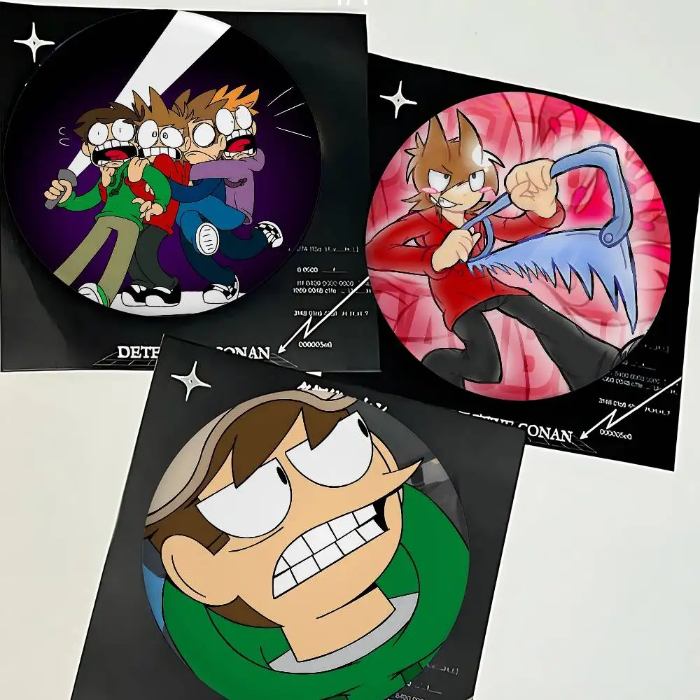 الكرتون E-Eddsworld أنيمي قسط صفيح دبابيس التلبيب المستديرة: دبابيس شارة لطيف لملحقات حقيبة الكتف، هدايا تذكارية