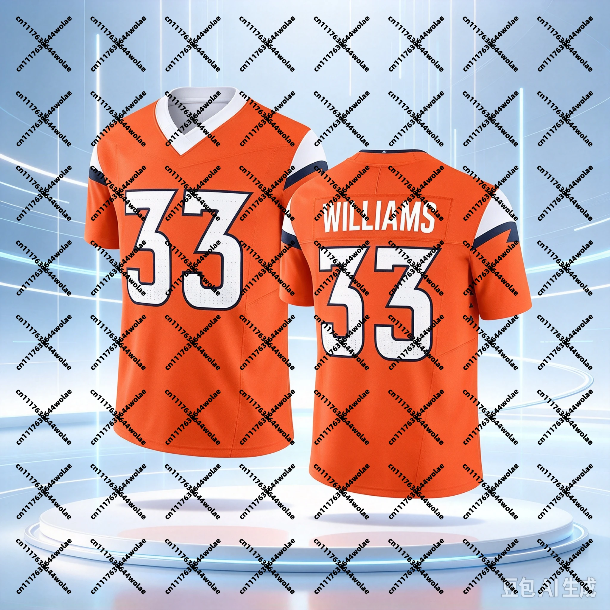 New Men #33 American Football Jersey V‑Neck Short Sleeve Sport Shirt Adult Training Fan Day Sports Wear Family Matching