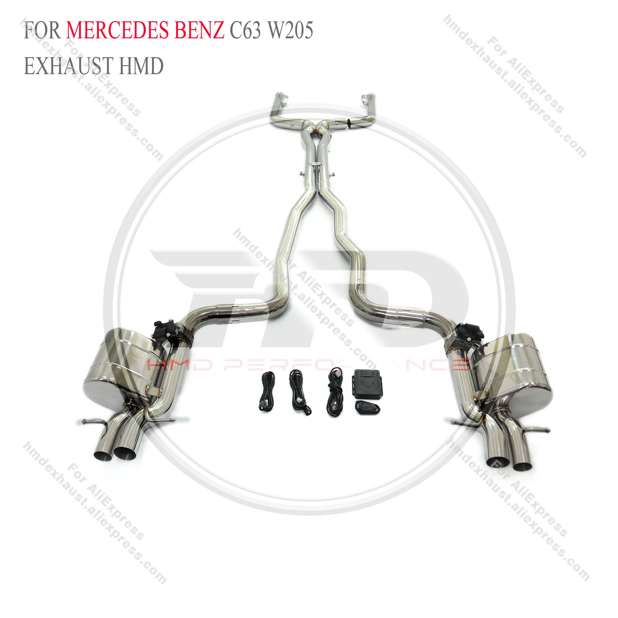 

HMD Stainless Steel Exhaust System Performance Catback For Mercedes benz C63 W205 With valve