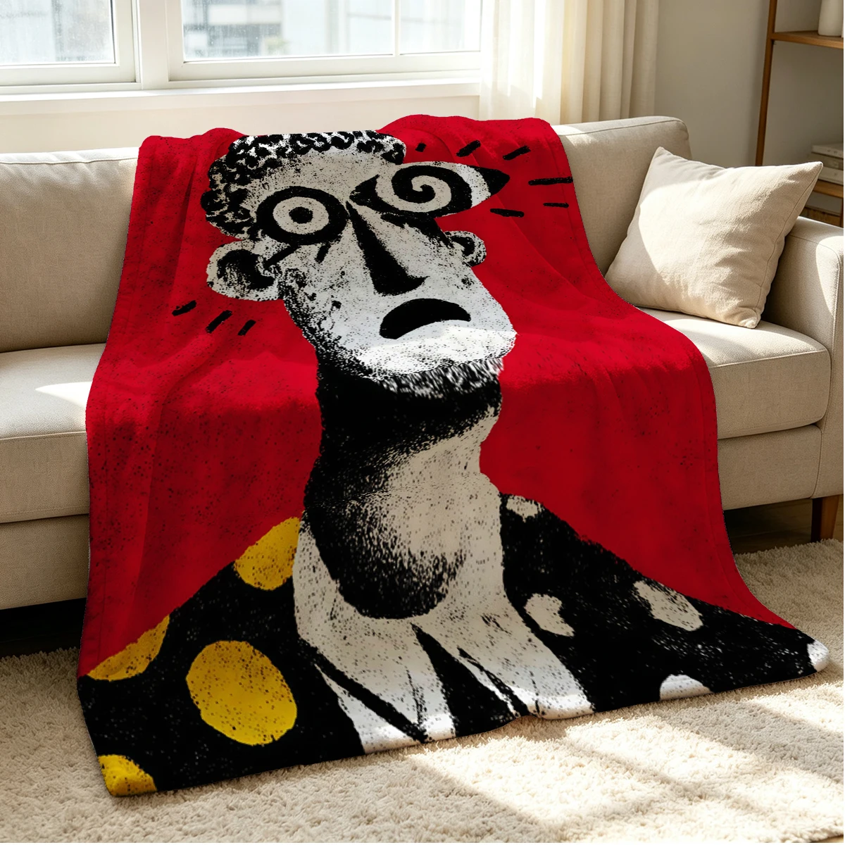 Dizzy Man Flannel Blanket Warm Soft Halloween Christmas Couch Warm Cozy Decorative Decor Gift for All Season