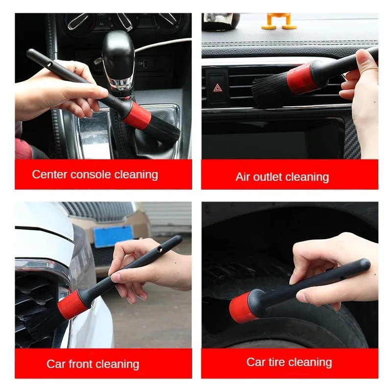 3/5 Pcs Detail Dudes Boars Hair Ultra Soft Car Detail Brushes Perfect for Washing Emblems Wheels Interior Auto Accessories