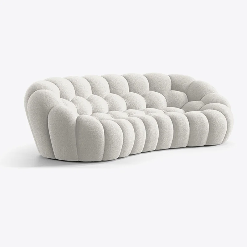 Upgrade Your Living Room with MANBAS Fabric Sofas - Stylish Bubble Couch Designer Cloud Sofa Sets Fluffy Cloth Couch