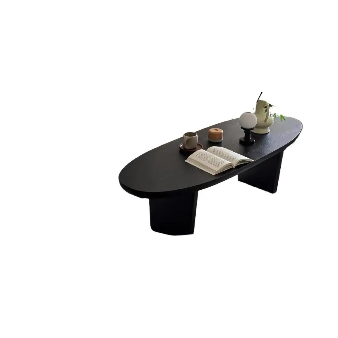 Tavolino da caffè nordico in legno massello wabi-sandy wind Designer di tavoli con bordo medievale francese