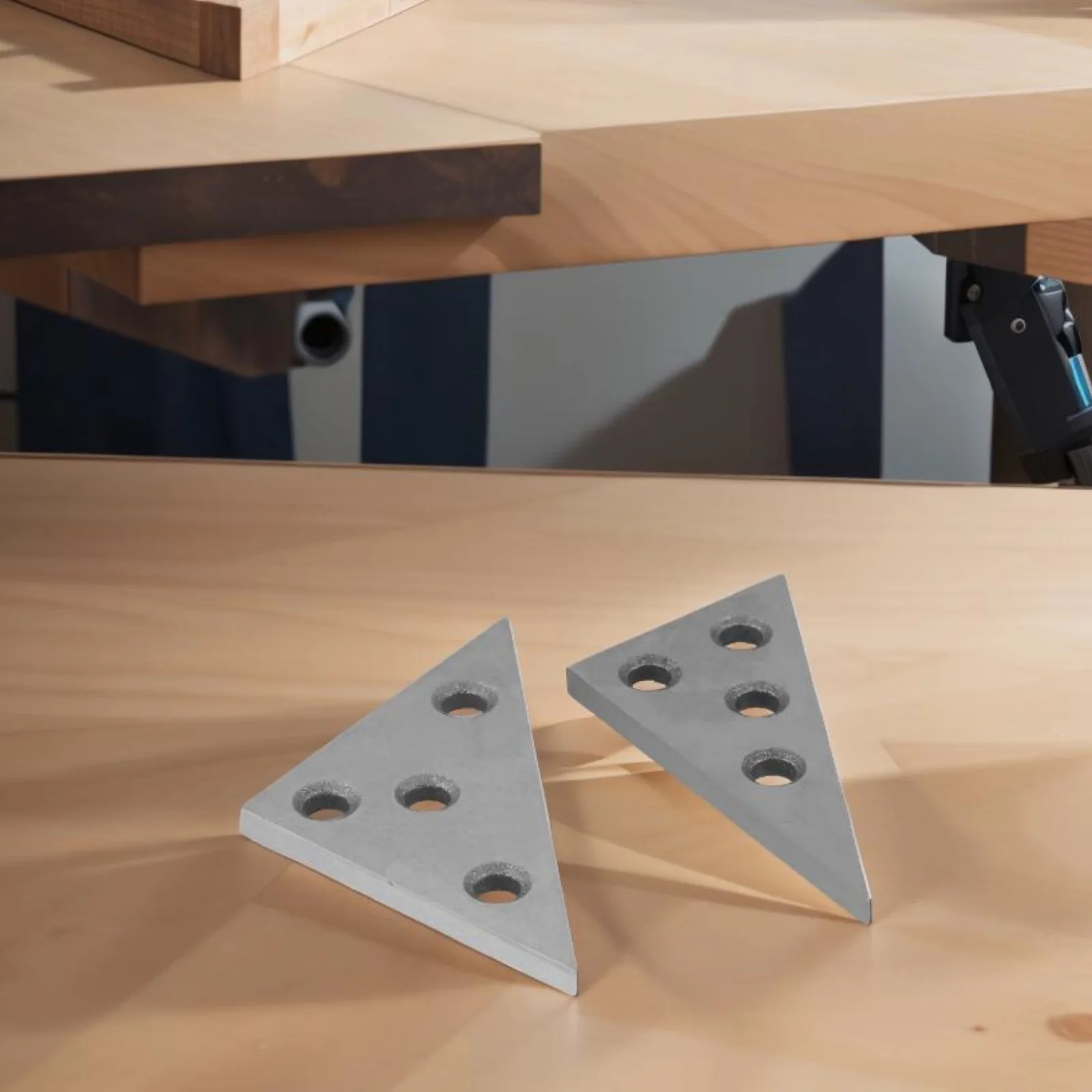 For Precision 2 Pcs Angle Plates 45/45/90 & 30/60/90 Degree Metal Blocks for Machining and Workshop Measurement