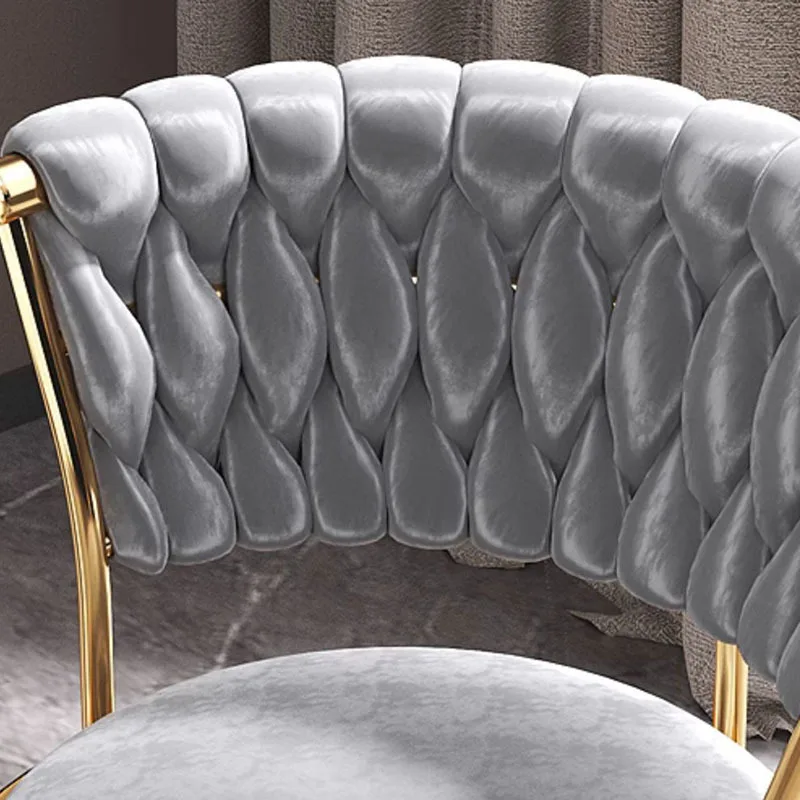 Retro Nordic Style Bar Stool Velvet Gold Cushion High Quality Party Chairs High Back Luxury Taburetes De Bar Home Furniture