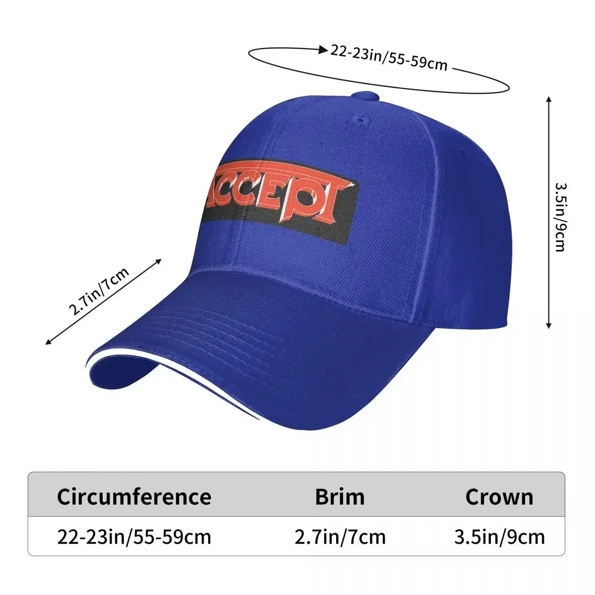 Accept Cap Fashion Casual Baseball Caps Adjustable Hat Hip Hop Summer Unisex Baseball Hats Polychromatic Customizable