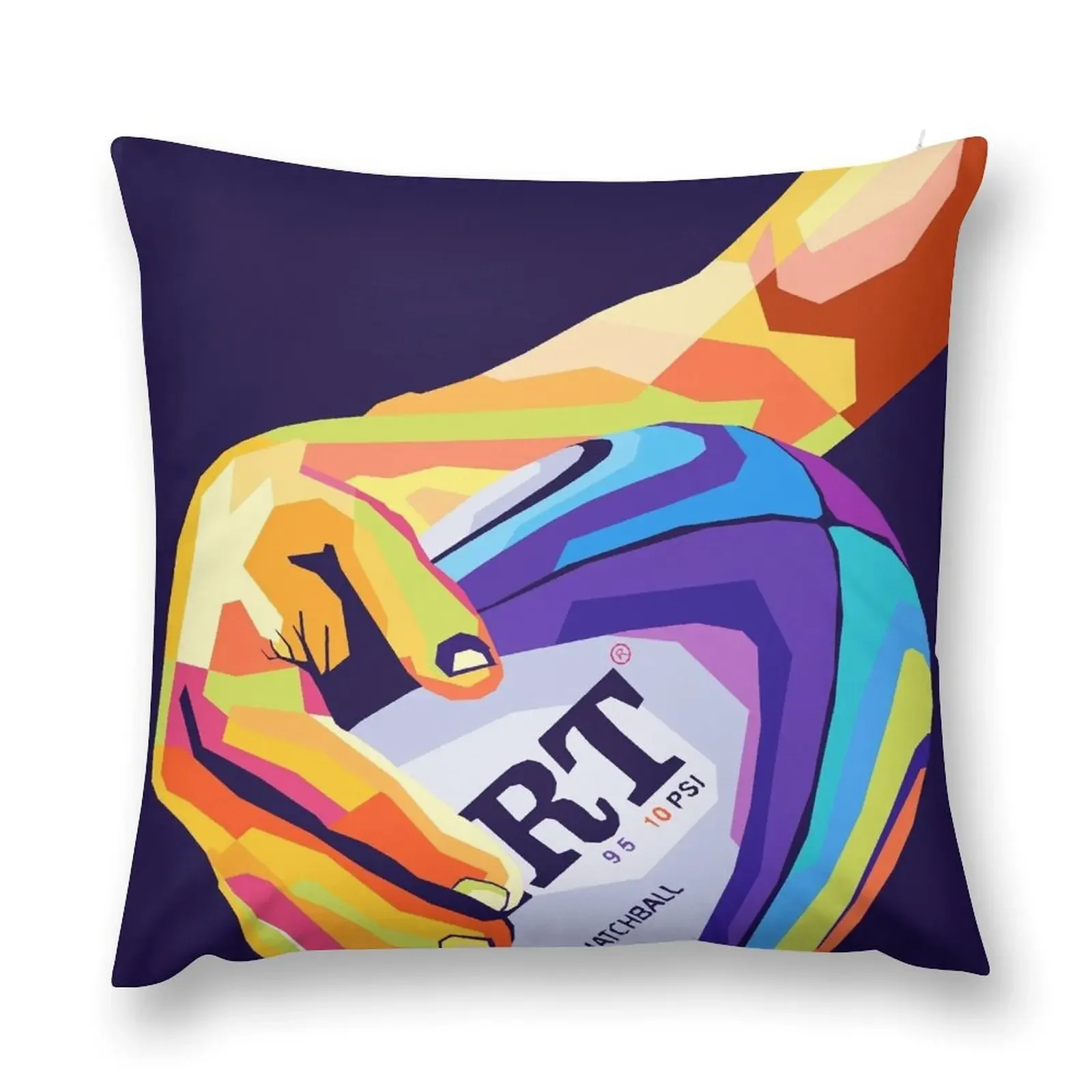 Rugby Ball Wpap Pop Art Throw Pillow Marble Cushion Cover Cushion Child Cushion Cover pillow