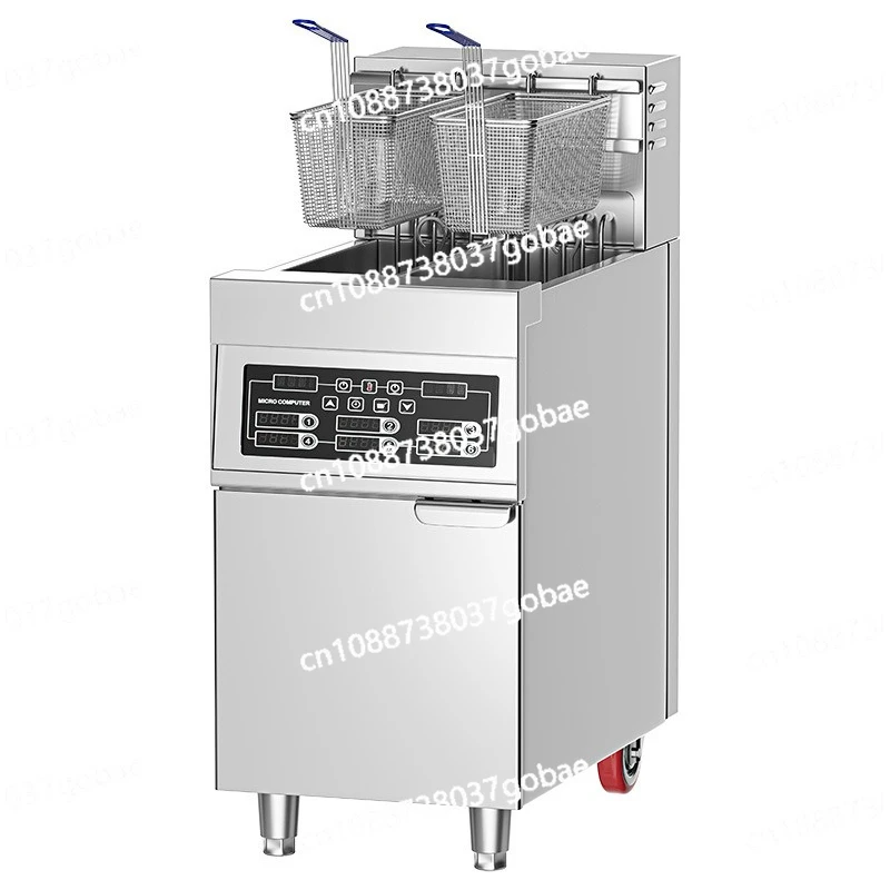 

Коммерческая электрическая фритюрница с автоматическим контролем подъема и температуры, вертикальная интеллектуальная двухцилиндровая, с двойным слотом, большая