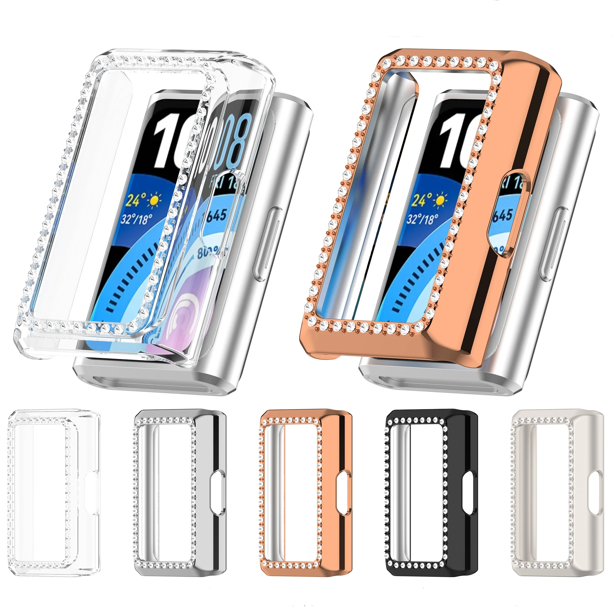 

Diamond Case for Huawei Band11pro Anti-scratch Cover Hollow Protective Shiny No Screen Protector for Band11 Decorate Accessories