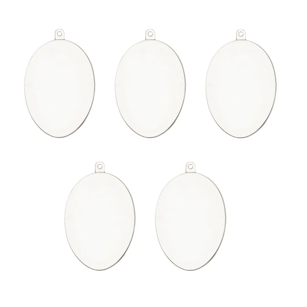 

5 Pcs Christmas Egg-shaped Decorative Ball Plastic Party Empty Ornaments Balls