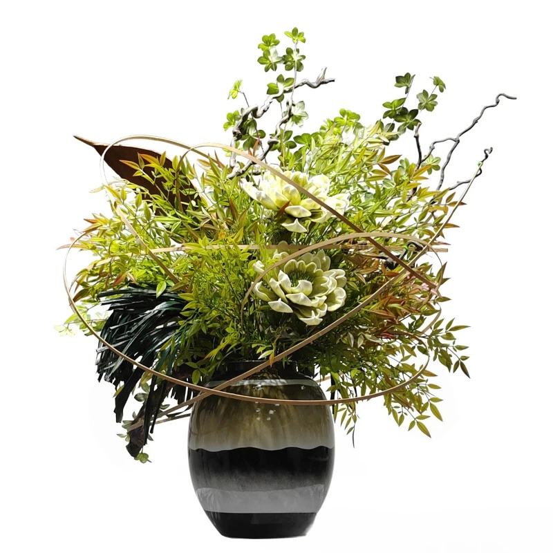 

Design Simulation Flower Arrangement Decoration Eternal Flower Potted Plant Set Hotel Ornament