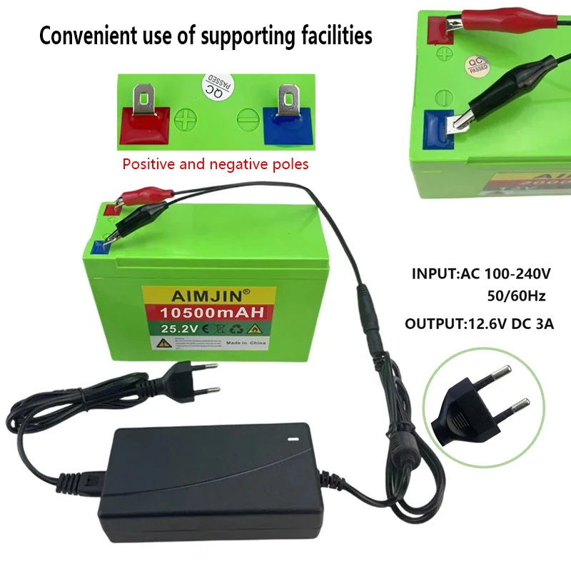 24V For Kid Scooters Solar storage Battery Electric lighting Outdoor25.2V 10500mAH lithium ion 6s3p battery Pack Deep Cycle