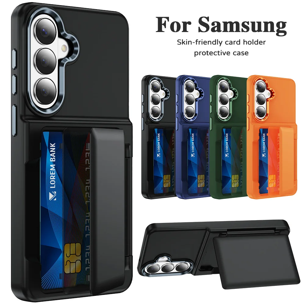 Card Holder Phone Case for Samsung Galaxy S26 S25 S24 S23 S22 Ultra Plus 5G Flip Wallet Kickstand Cover Wallet Phone Shell New